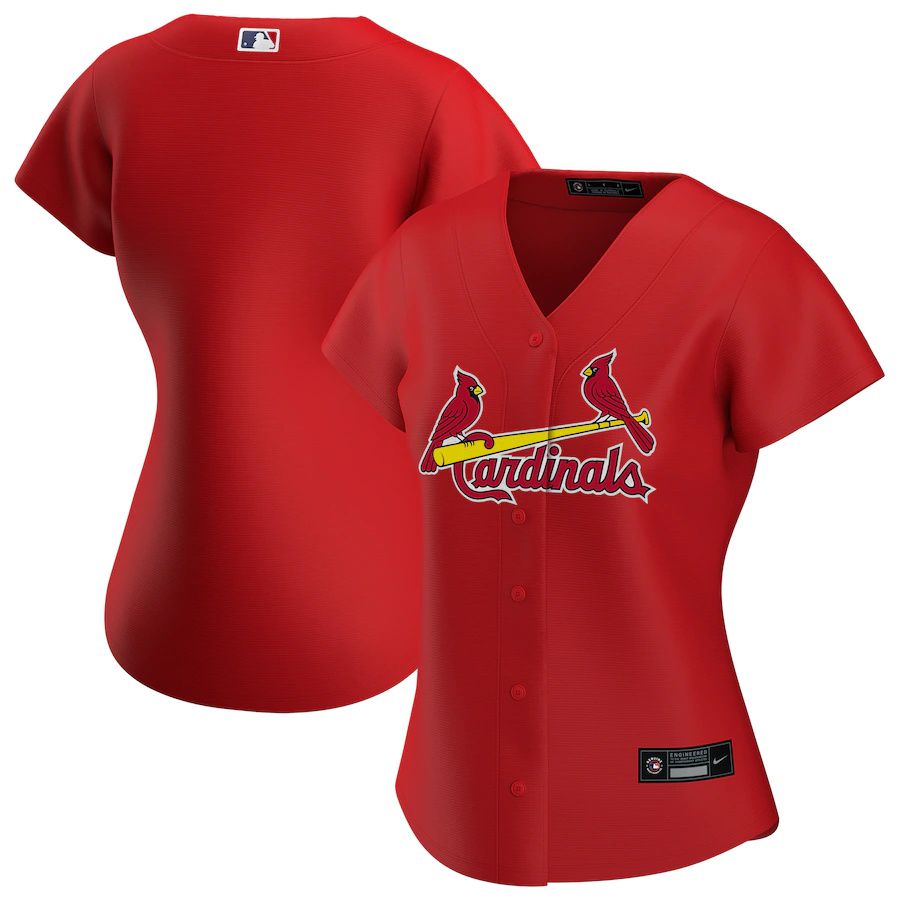 Cheap Womens St. Louis Cardinals Nike Red Alternate Replica Team MLB Jerseys
